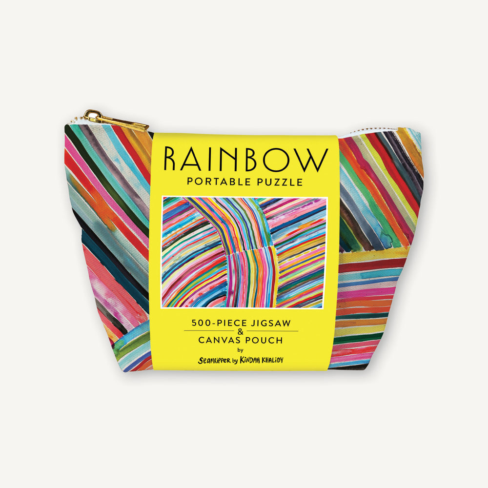 Puzzle -Rainbow Portable Puzzle 500-Piece Jigsaw & Canvas Pouch
