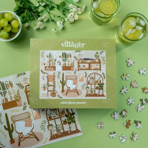 Villager Puzzles - Boho Living | 1000-Piece Puzzle for Adults | Designed in Canada by Jess Capeling