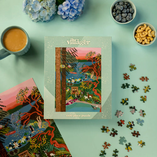 Villager Puzzles - Salt Spring Island Swim | 1000-Piece Puzzle for Adults | Designed in Canada by Anja Jane