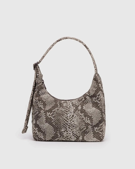 Nylon Shoulder Bag - Mini - - Snakeskin