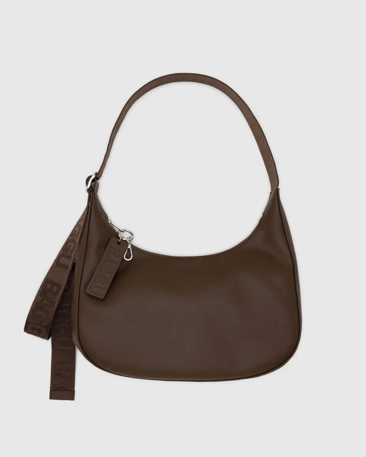 Baggu  - Medium Recycled Leather Crescent Bag - Brown