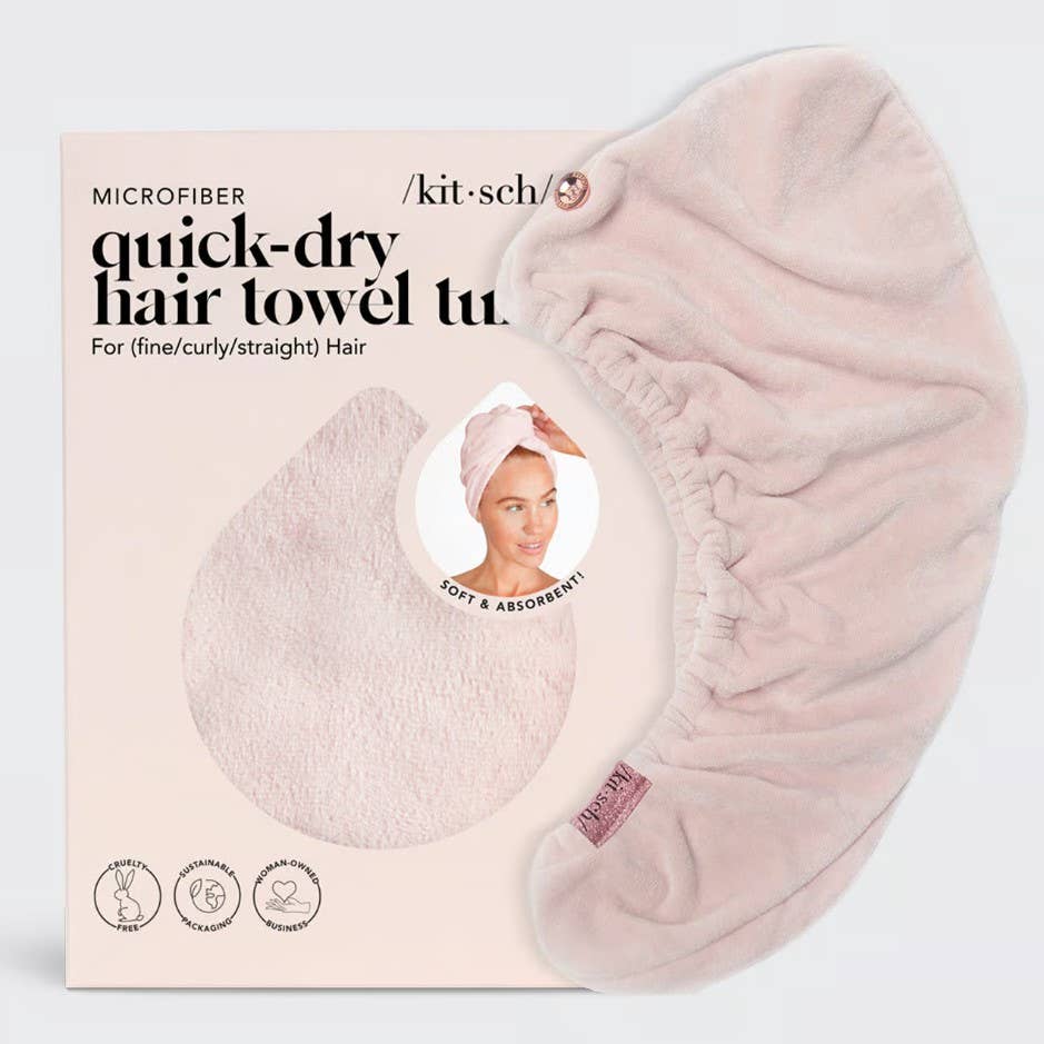 Kitsch  - Quick Dry Hair Towel - Blush