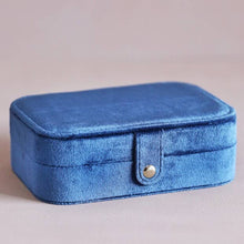 Jewellery Case - Navy Blue Velvet