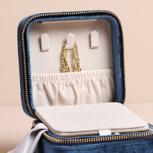 Jewellery Case - Navy Blue Velvet