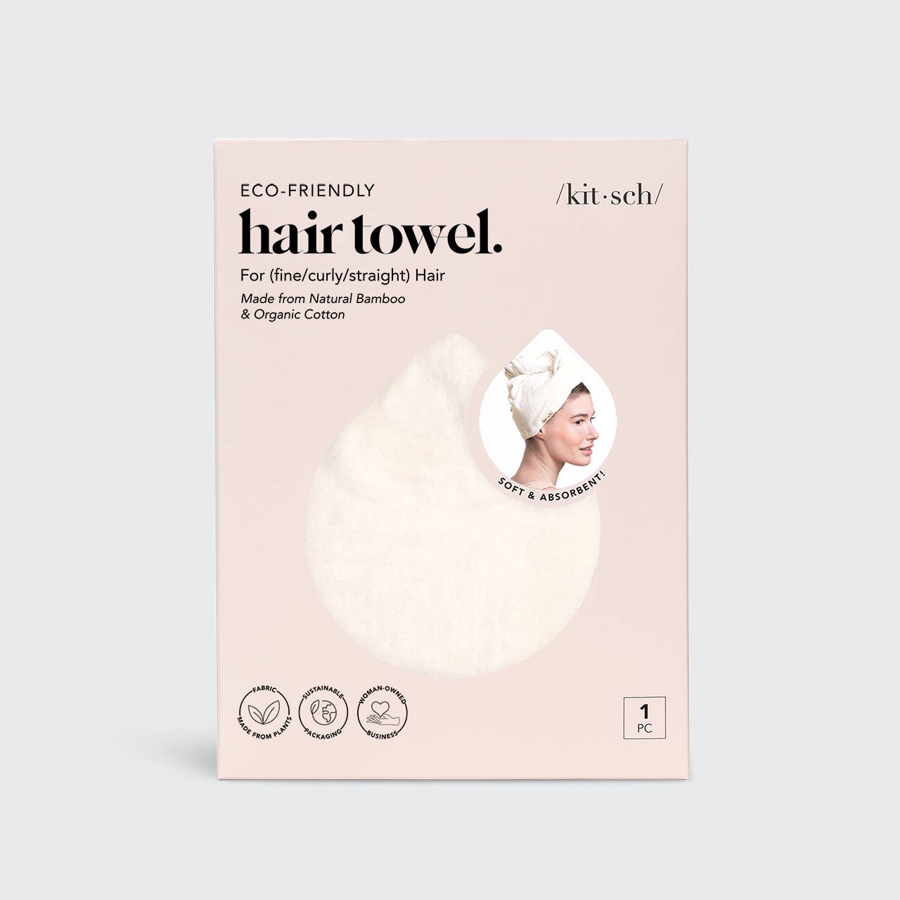 Kitsch - Dry Hair Towel - Ivory