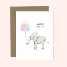 Welcome Little One! Newborn Baby Greeting Card: Luxe Felt + White Envelope