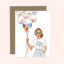 It's your Birthday! Colorful Birthday Greeting Card: Luxe Felt + White Envelope