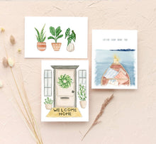 Plant Trio Botanical Everyday & Any Occasion Greeting Card: Luxe Felt + White Envelope