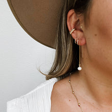 Earrings - Olive Threader -  Pearl