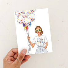 It's your Birthday! Colorful Birthday Greeting Card: Luxe Felt + White Envelope