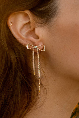 Earrings - Disco Bow Stud - 18k Gold Plated