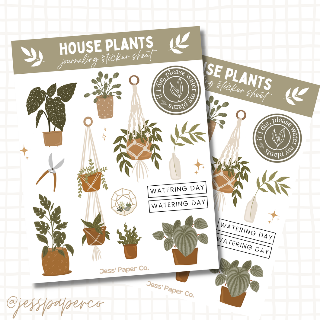 House Plant Sticker Sheet