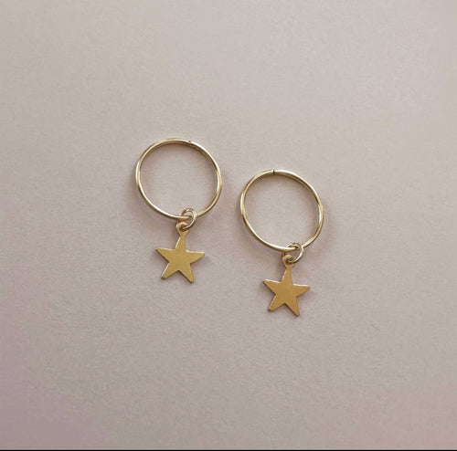 Earrings- Skye Hoops: Star