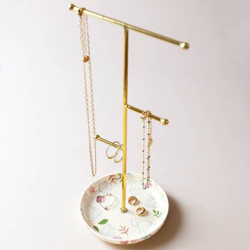 Floral Figures Jewellery Stand