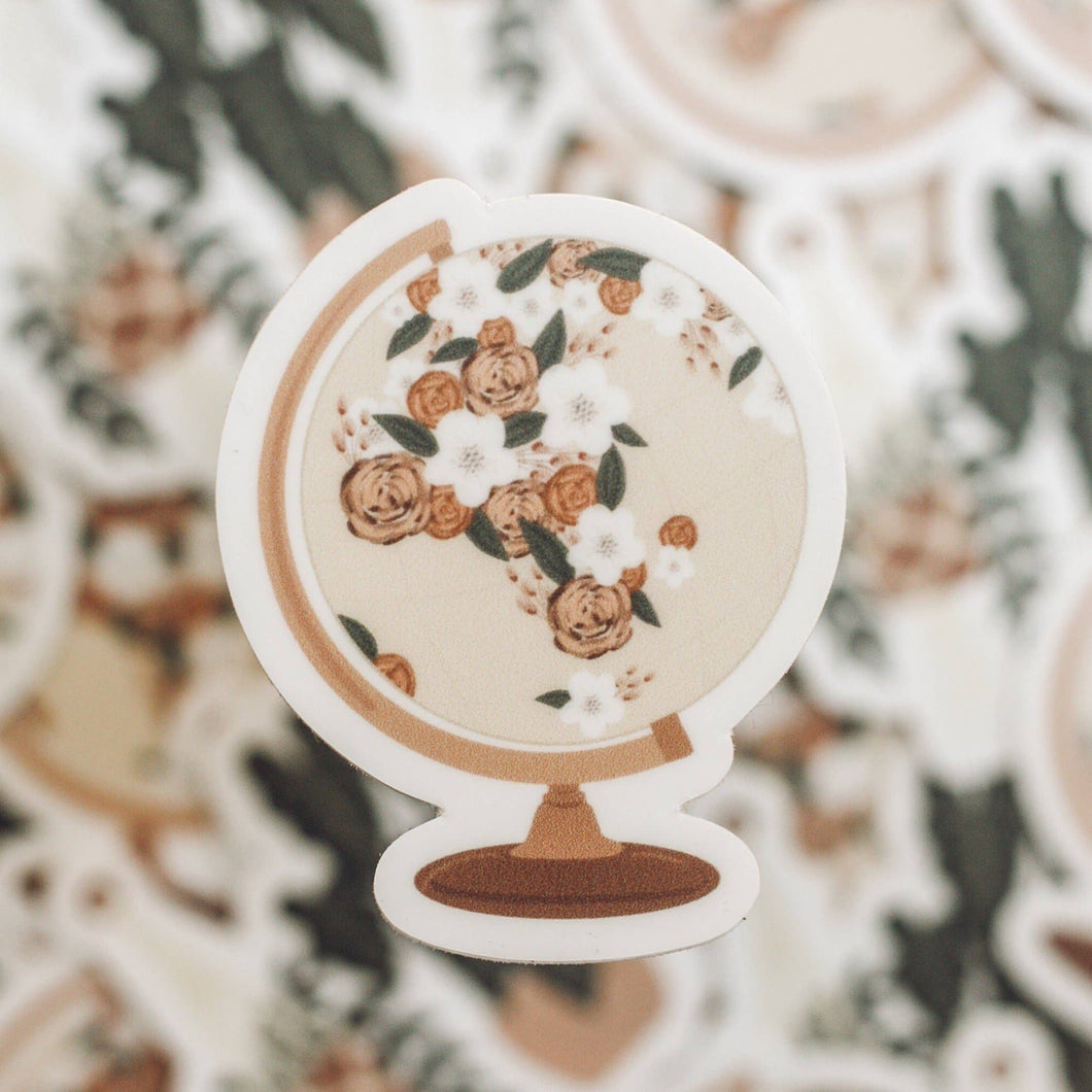 Floral Globe Sticker