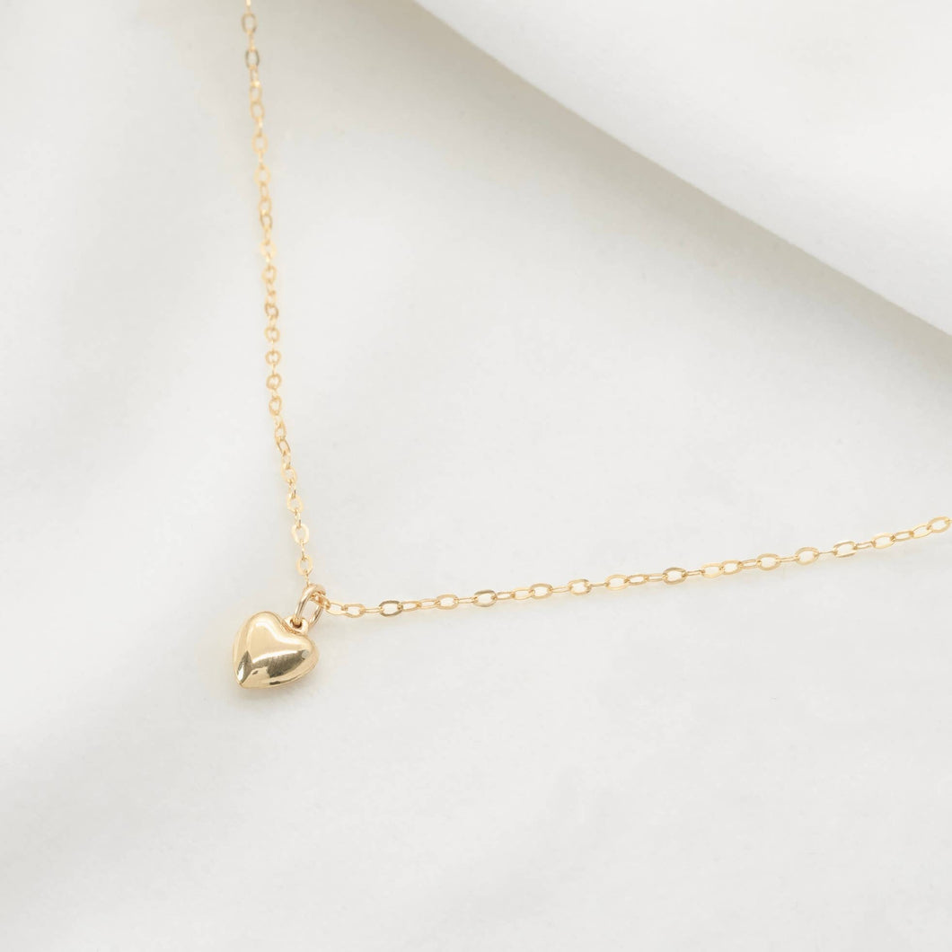 Petit Gold - Heart Necklace -  16” / Gold Filled