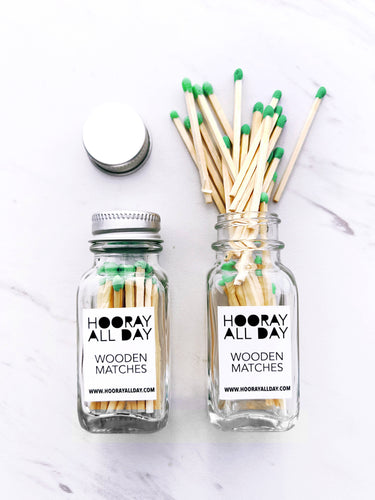 Matches In Little Glass Bottle - Grass
