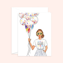 It's your Birthday! Colorful Birthday Greeting Card: Luxe Felt + White Envelope