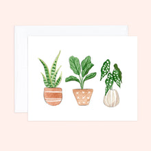 Plant Trio Botanical Everyday & Any Occasion Greeting Card: Luxe Felt + White Envelope