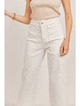 The Nautical Wide Leg Wide - Off White