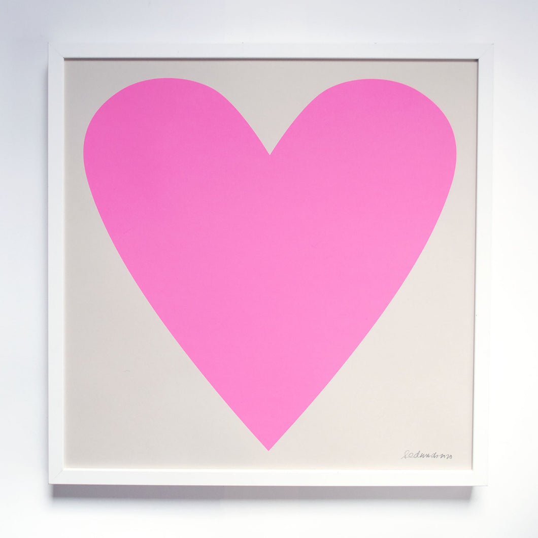 Banquet Art Print - Cool Pink Heart