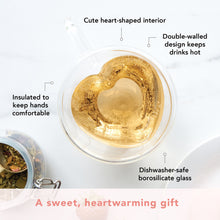 Mug - Heart Double Walled Glass
