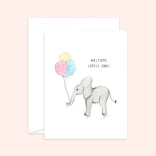 Welcome Little One! Newborn Baby Greeting Card: Luxe Felt + White Envelope