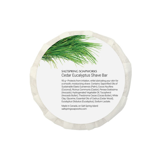 Saltspring Soapworks - Cedar Eucalyptus Shave Bar