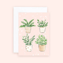 Mini Card - Plants Quartet -Everyday Botanical Greeting Card